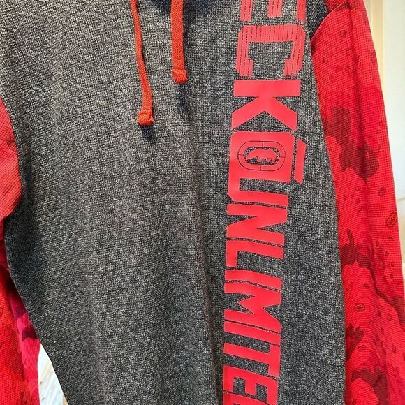 NWT Ecko Unlimited Men's Red and Gray Theal Long Sleeve Hoodie - Size Medium - Picture 3 of 7
